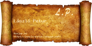 László Petur névjegykártya